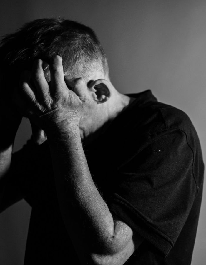 Breakup Sad Boy DP in Black & White