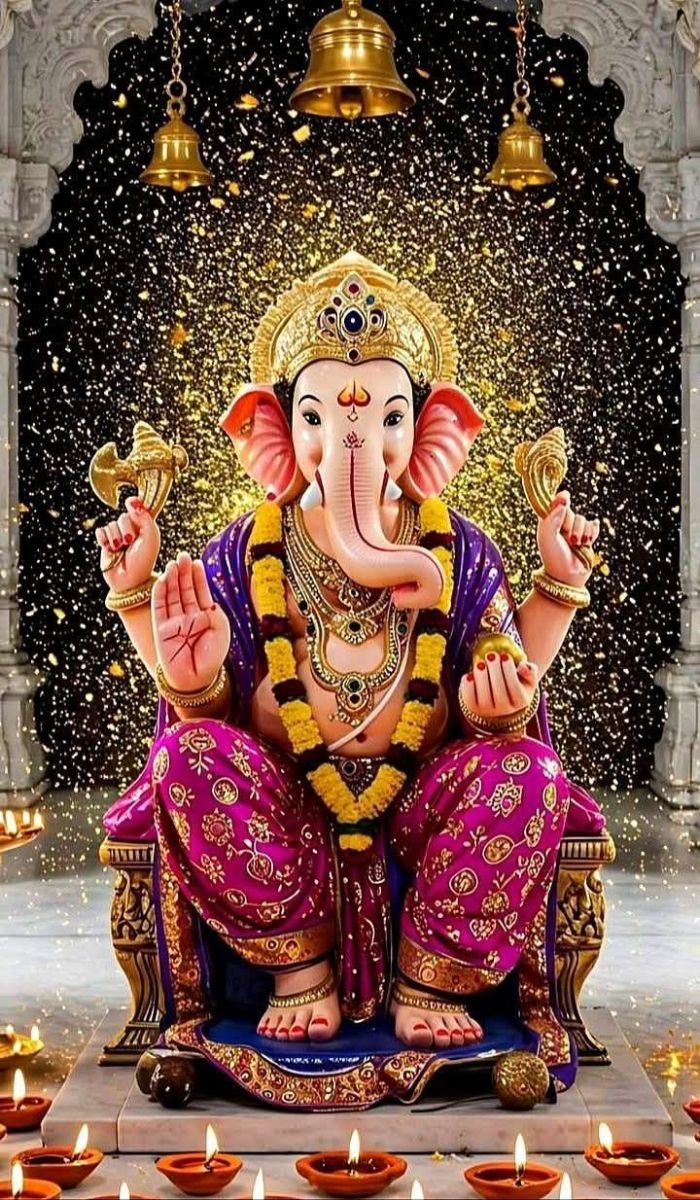 ganpati photo dp HD with background blur