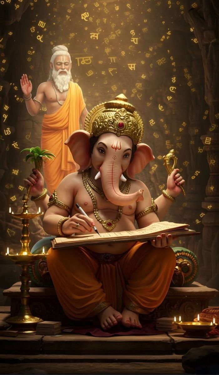 ganpati photo dp minimalist style