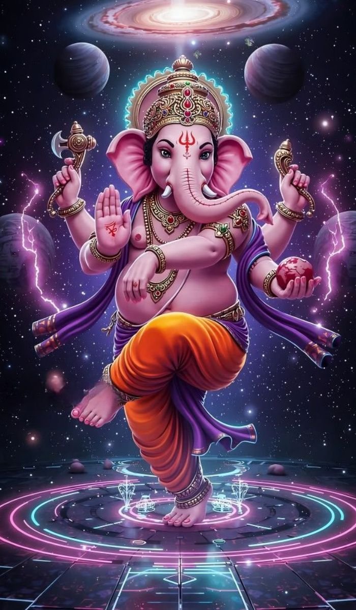 ganpati photo dp with modak and diya HD